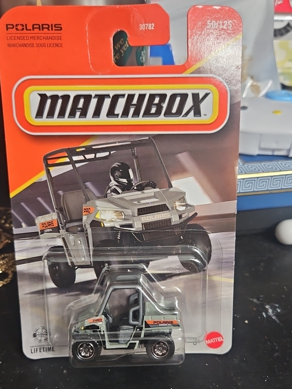 Matchbox Kids UTV Toy Vehicle - Grey Polaris Utility Cart